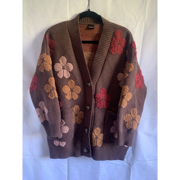 SAACHI Fall Floral Buttoned Cardigan, One size - Picture 1 of 6